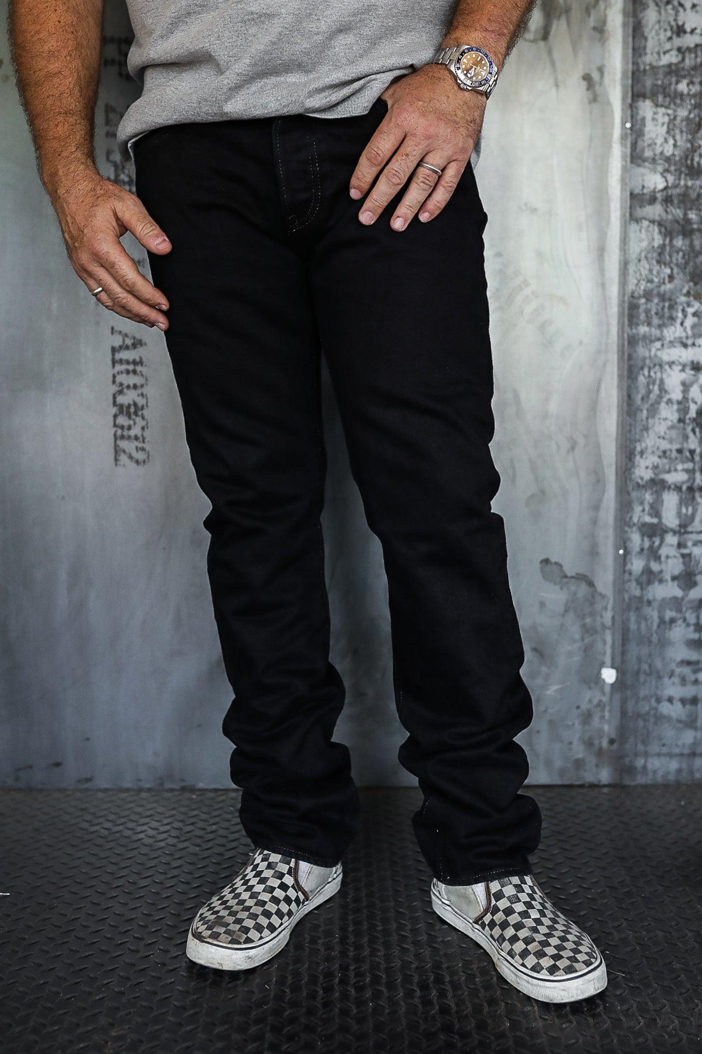 14oz Selvedge Denim Super Slim Jeans 555 - Indigo Overdyed Black IH-555S-142OD