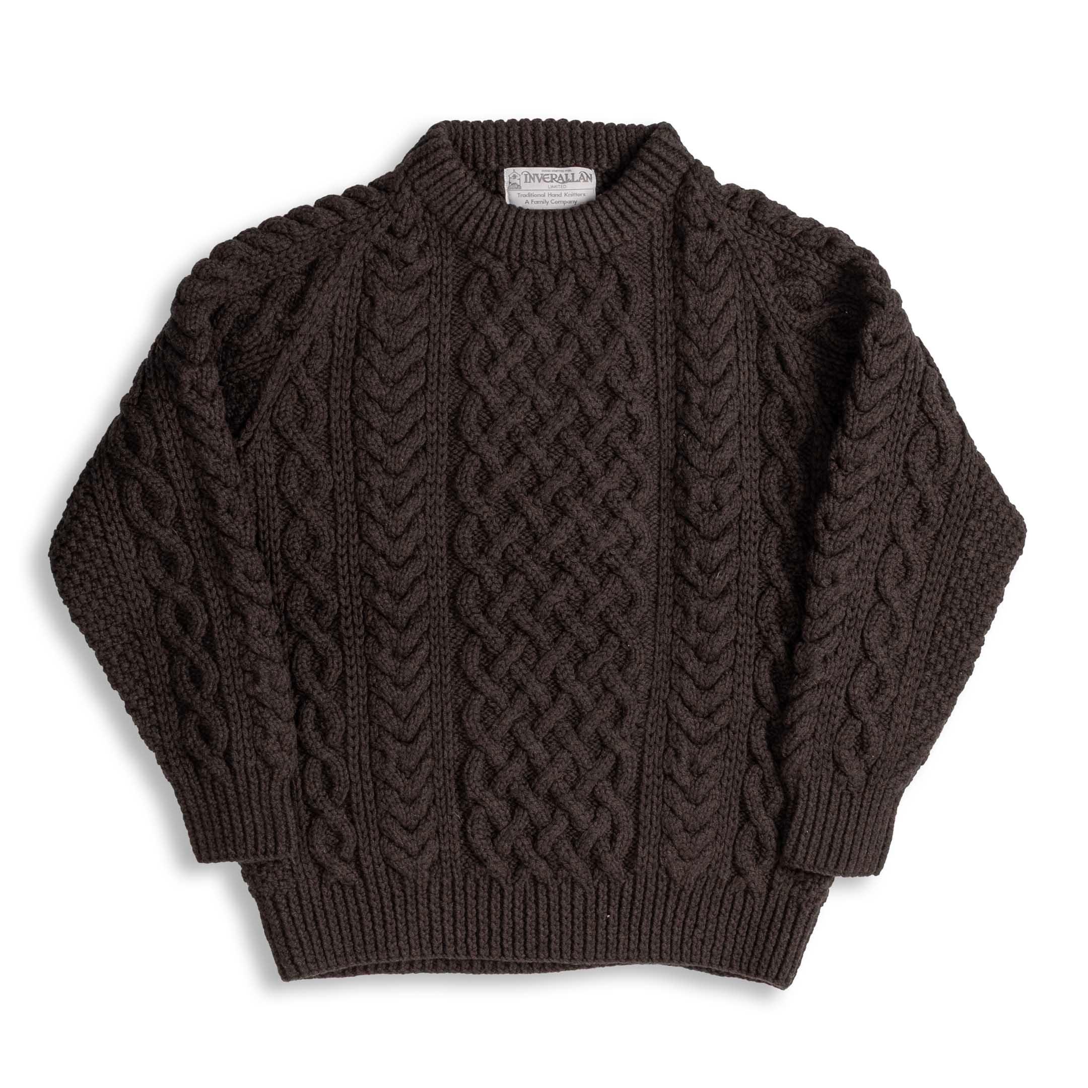 1A Country Meetings Crew Neck Sweater Merino Lambswool Conker