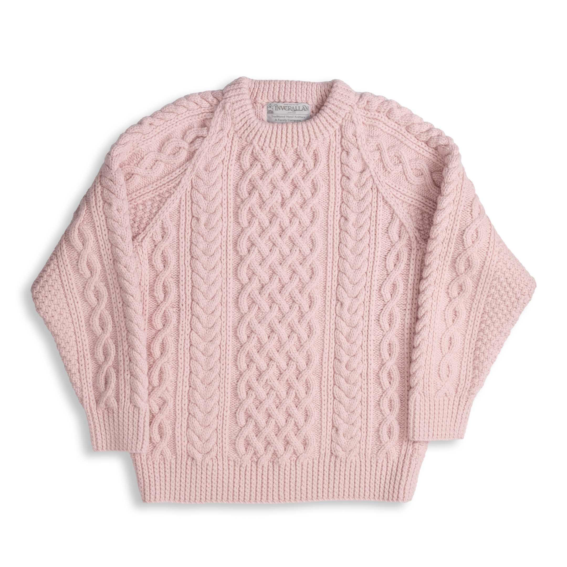 1A Country Meetings Crew Neck Sweater Merino Lambswool Pink Gin 333