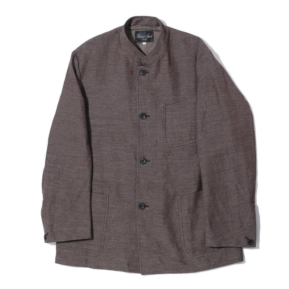 Stand Collar Jacket Brown