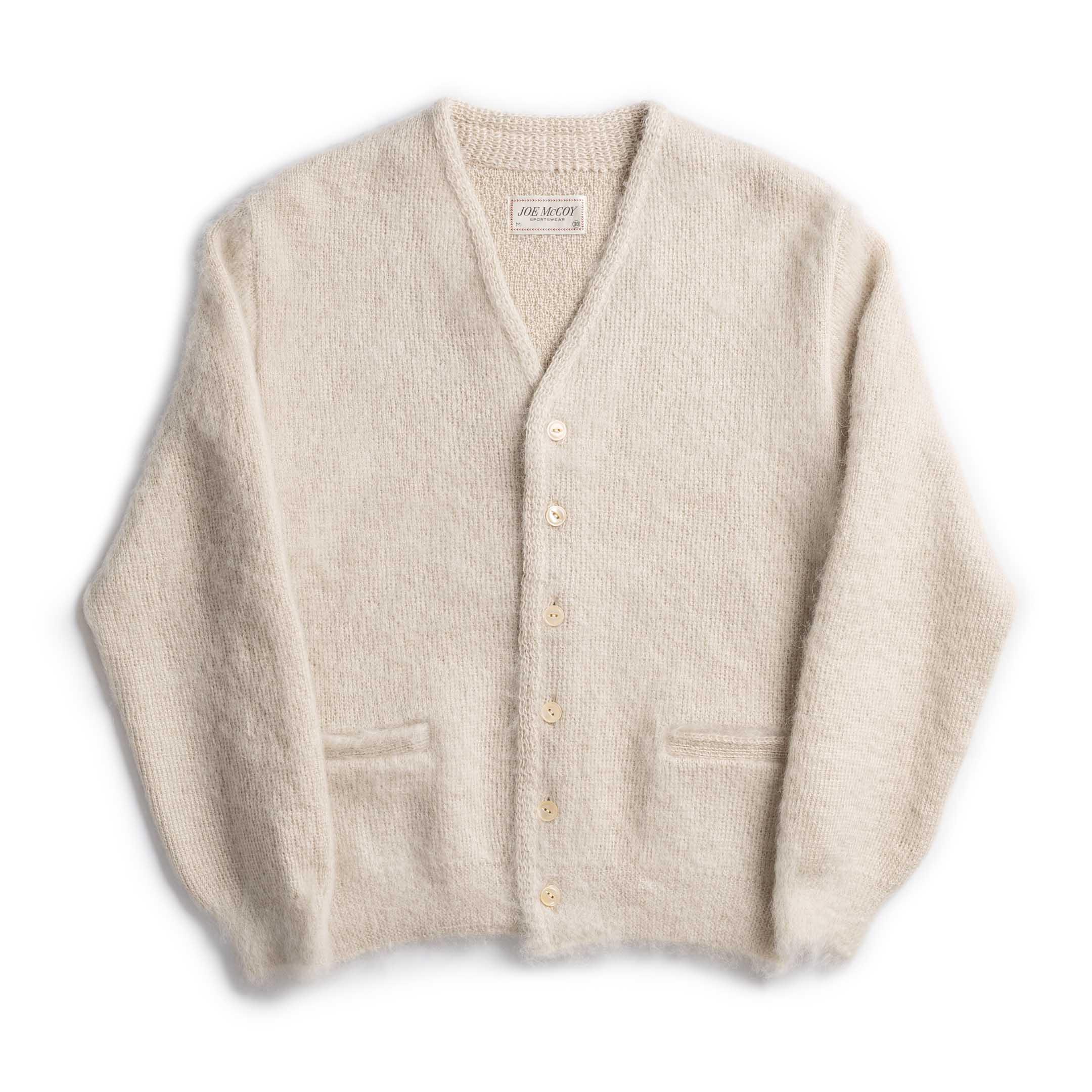 Joe McCoy Mohair Cardigan Beige