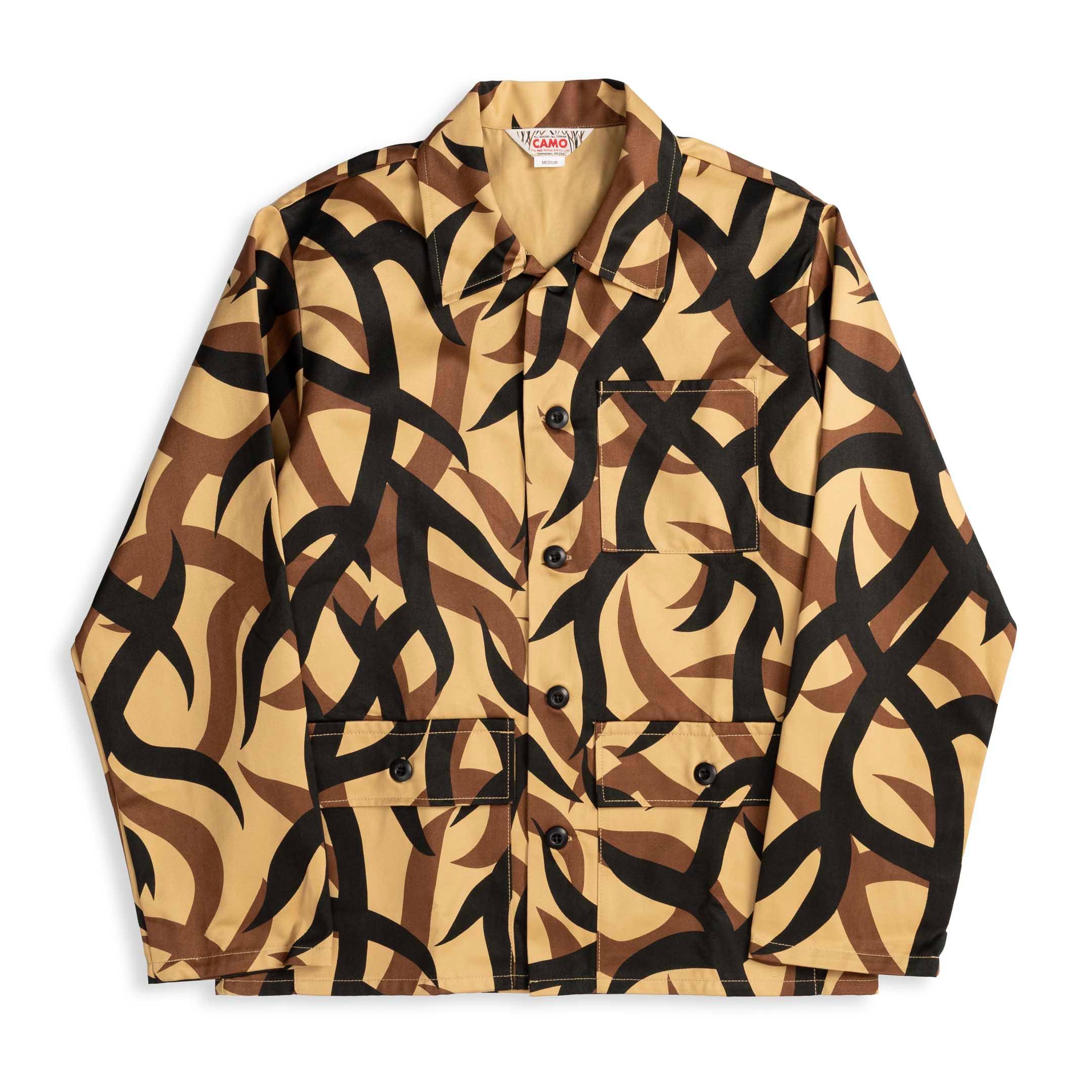 Tribal Camouflage Combat Jacket Beige