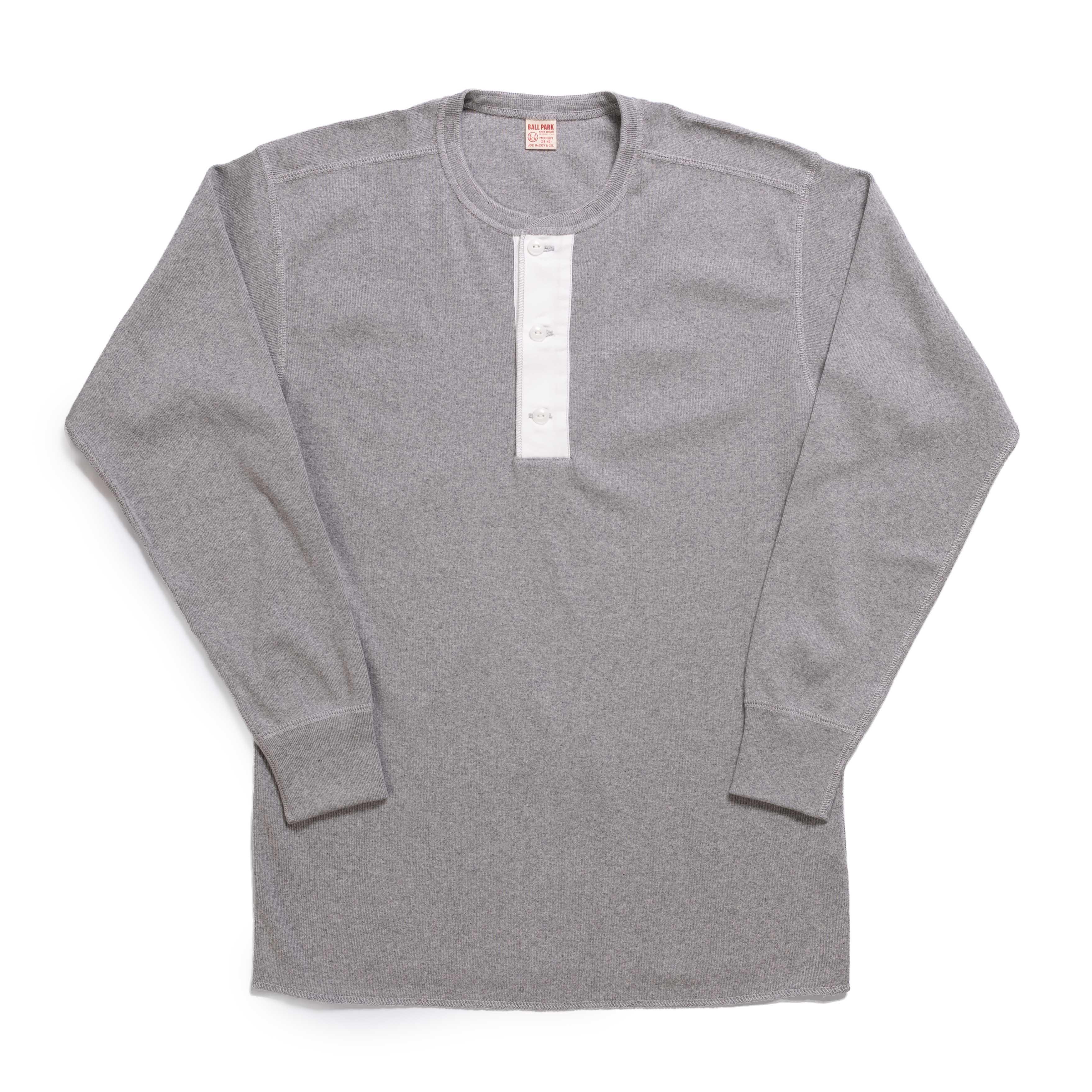 Union Henley Undershirt L/S Medium Grey