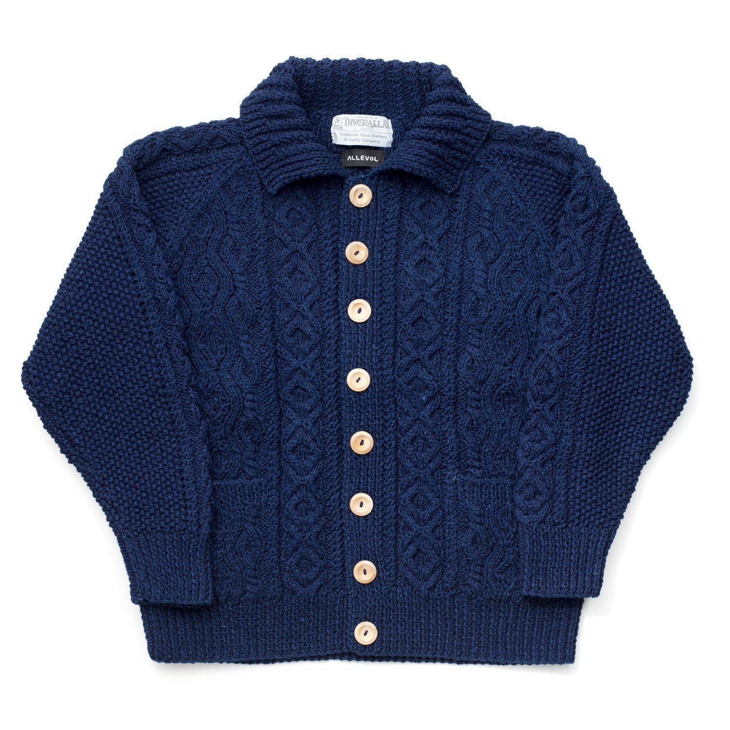 Cable Knit Cardigan 3A Indigo