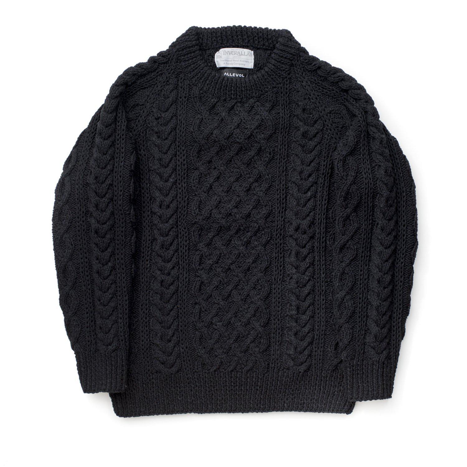 Cable Knit Crew 1A Black