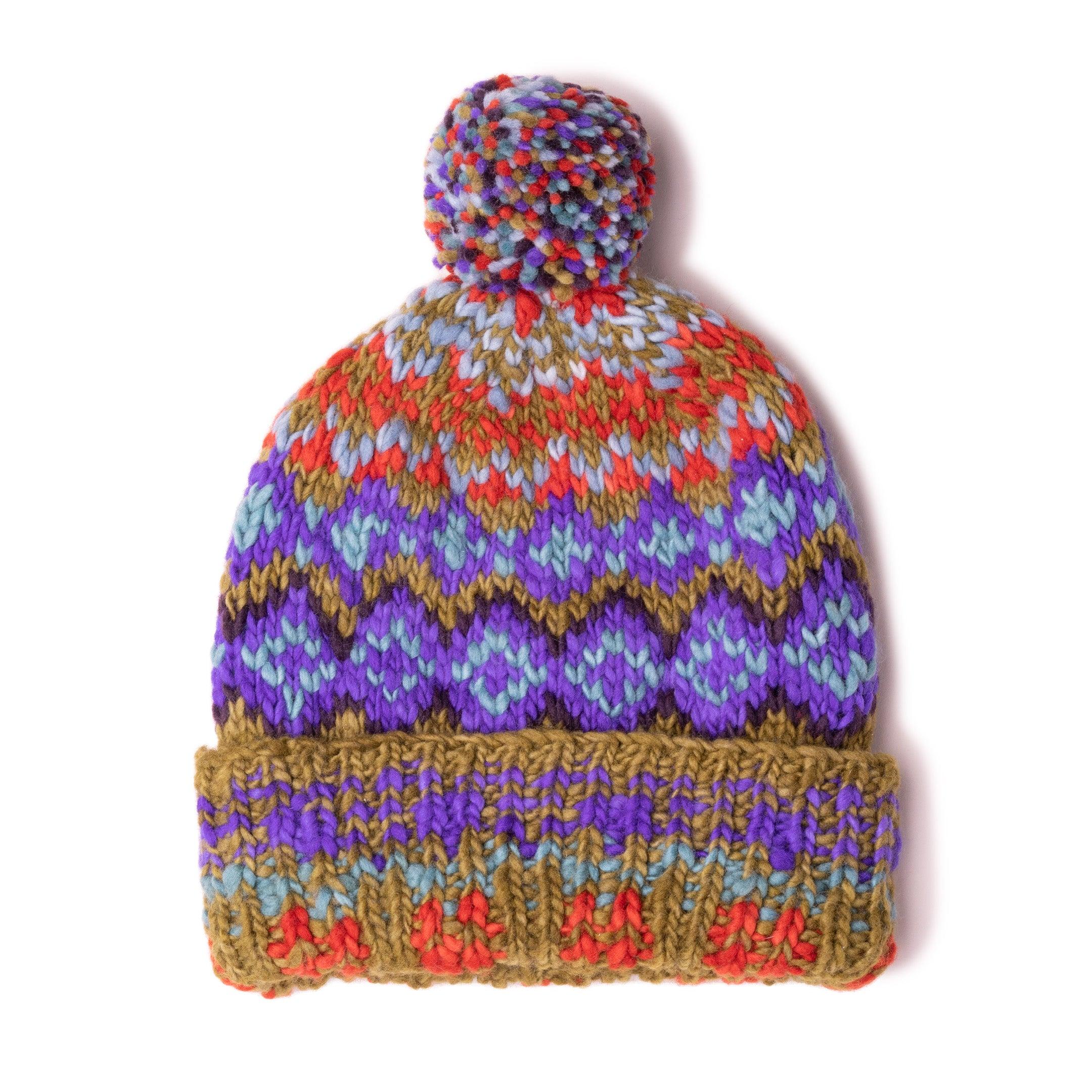 Double Cuff Cap Fair Isle #8 Dark Alfalfa