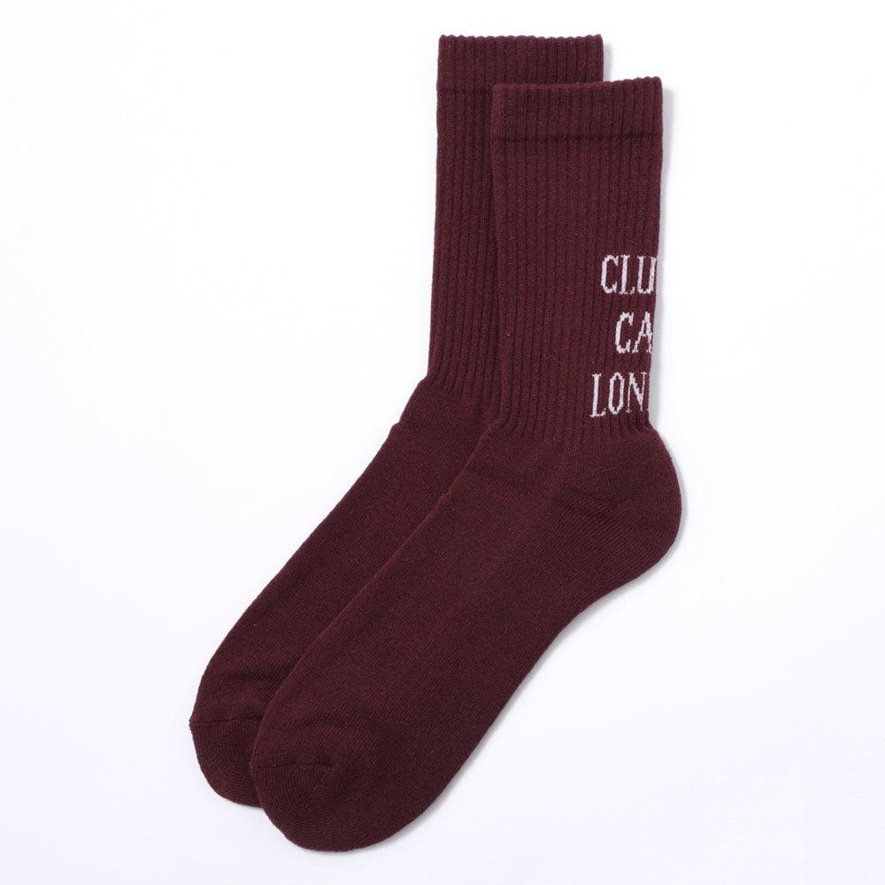 London Ribbed Socks Burgundy