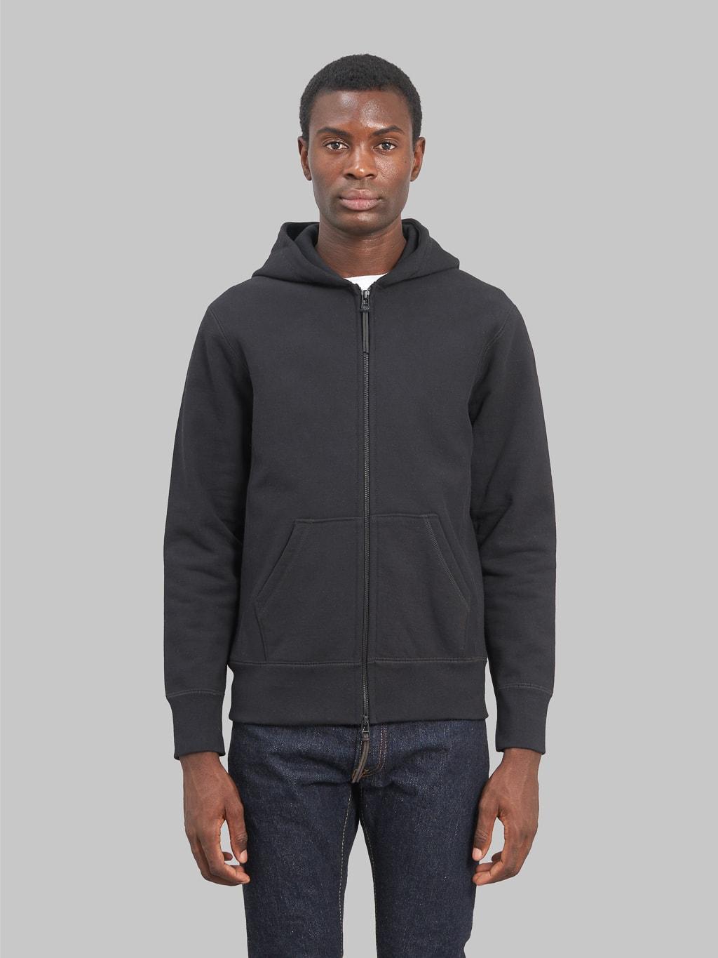 Heavyweight Zip Hoody Black