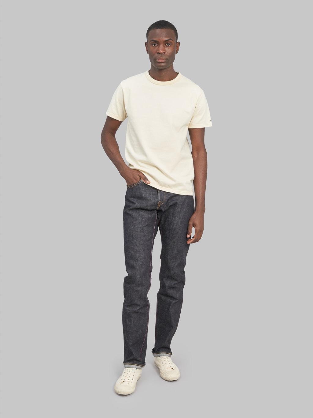 0605-V 15.7oz Natural Tapered Jeans