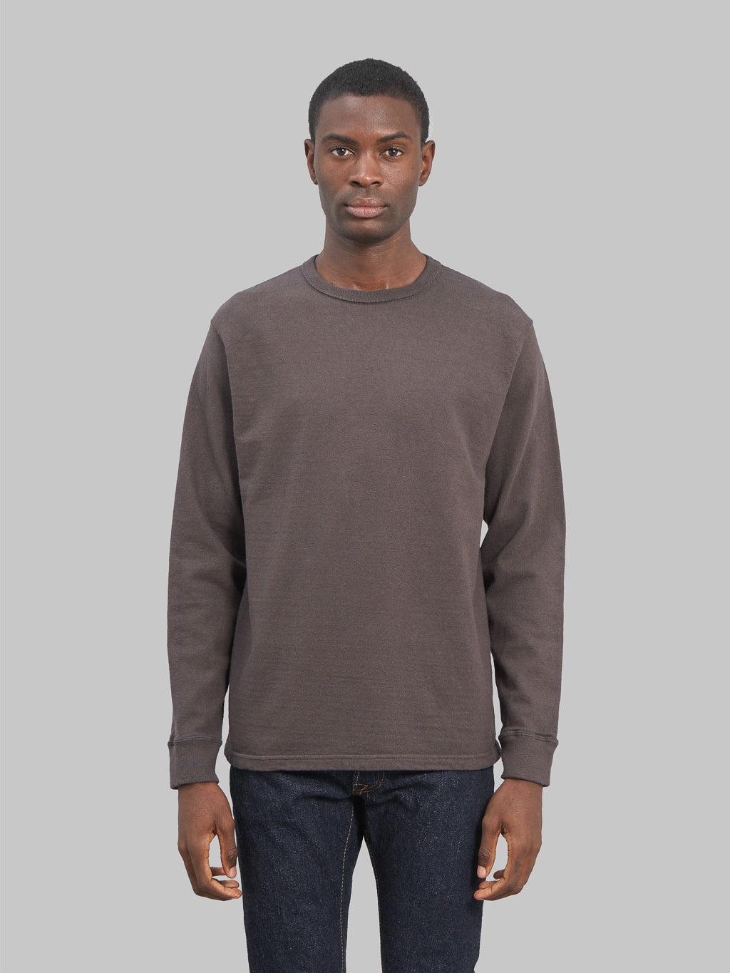 SJLT-SC01 Japanese Cotton Crew Long Sleeve T-Shirt Kuromame