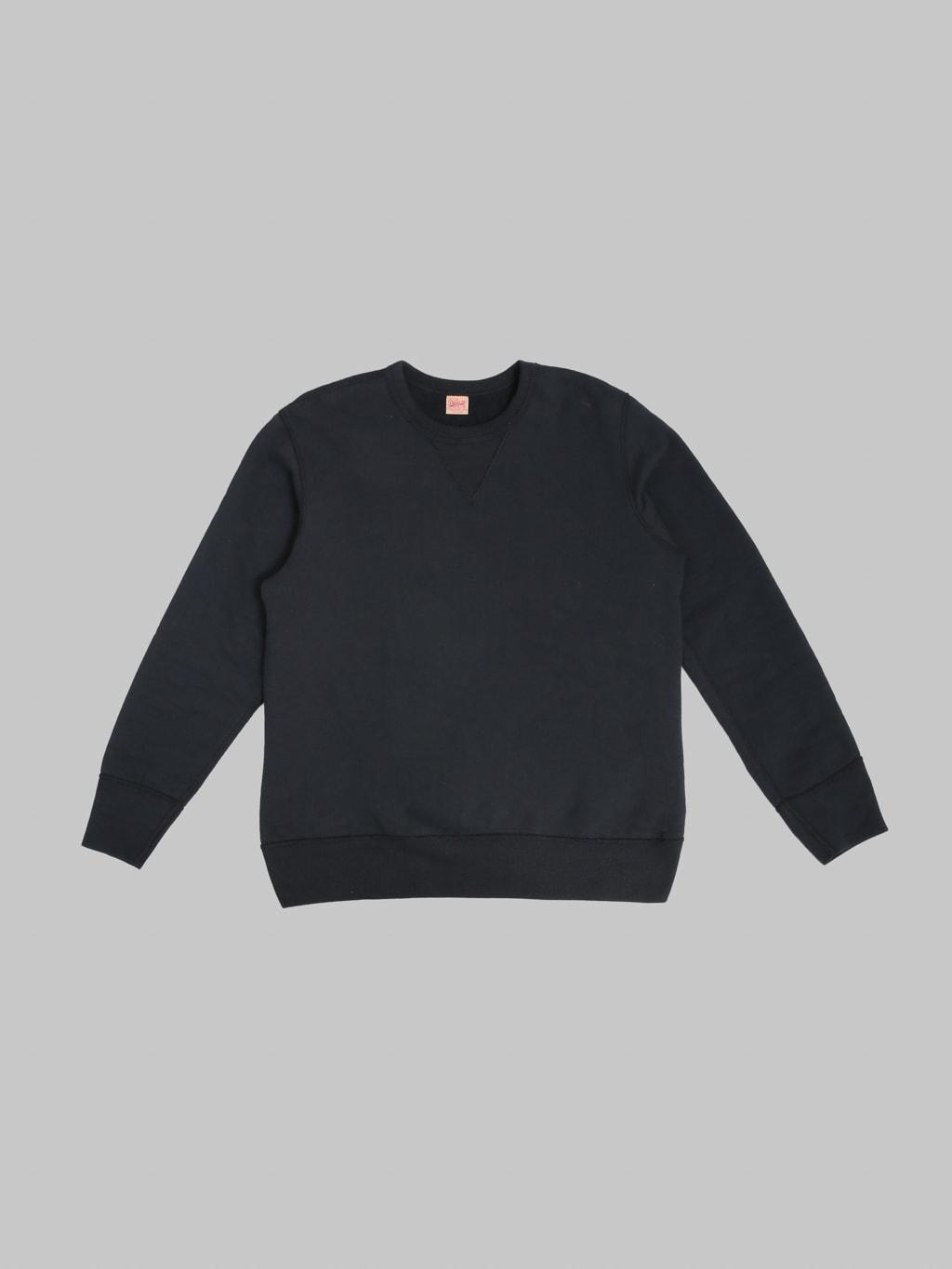 S101-00 Flat Seam Plain Sweatshirt Core Black
