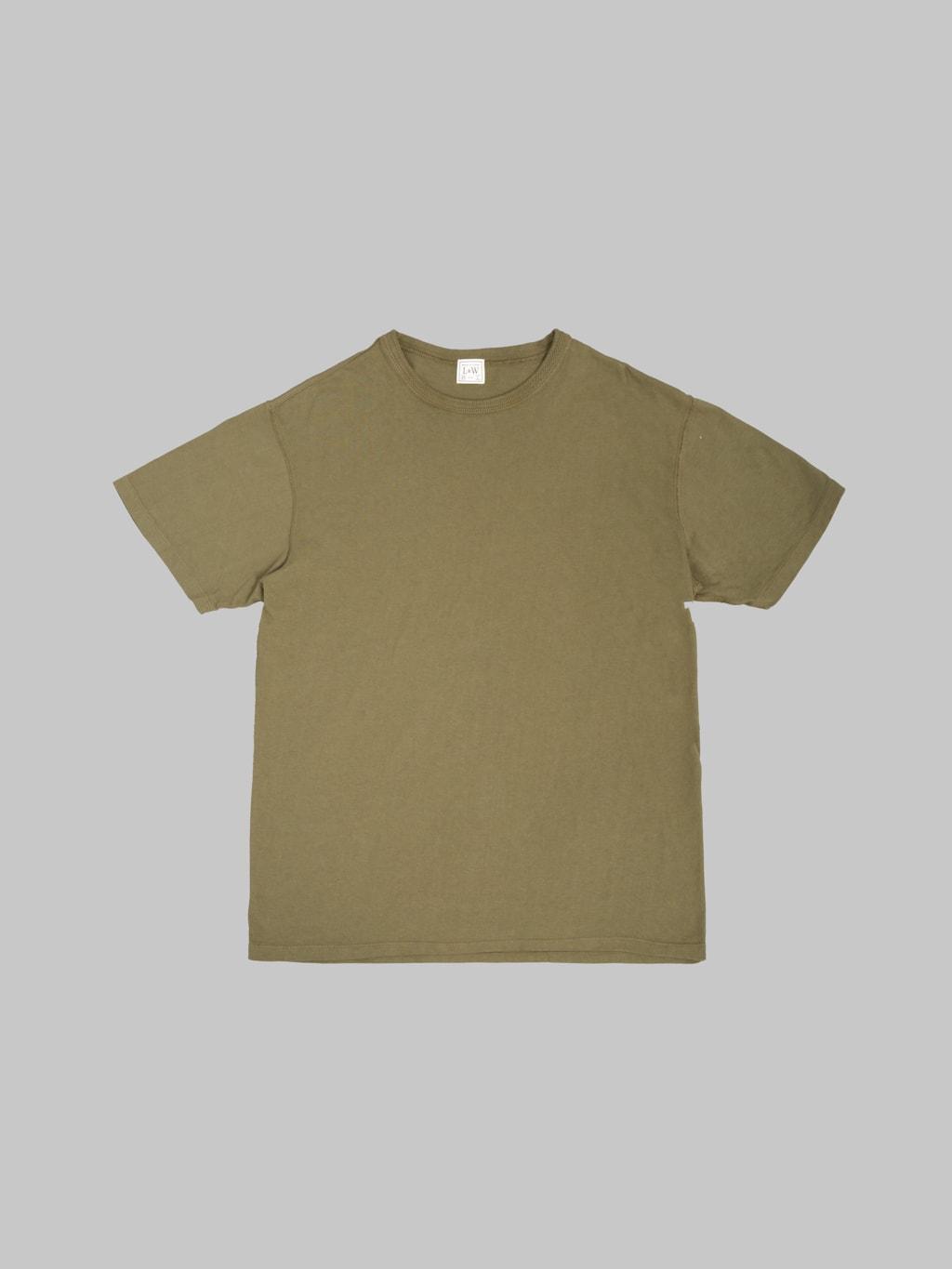Loopwheeled Shoulder Taped Crewneck T-Shirt Army Olive