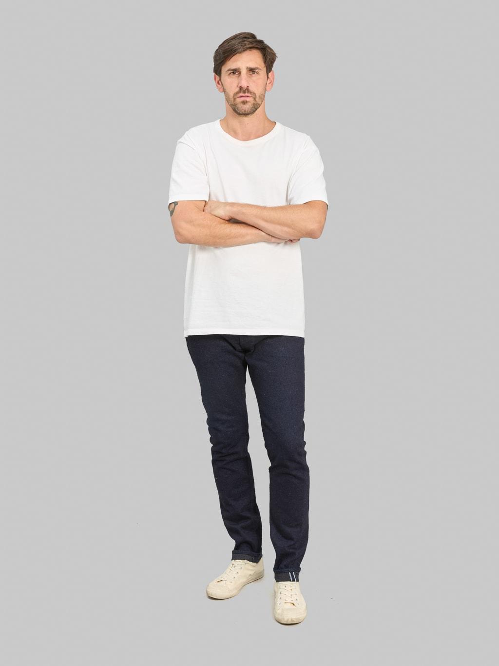 DNP-019-IDSM 16oz Double Nep "Indigo x Sumi" Relaxed Tapered Jeans