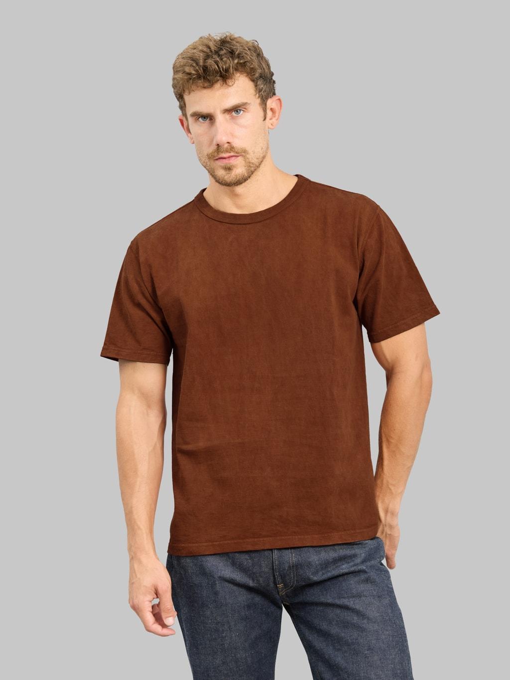 8198 "Amami Oshima Mud-Dyed" Loopwheeled T-Shirt Brown
