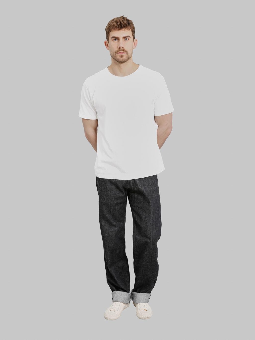 DB004 12.5oz Wide Tapered Jeans Black