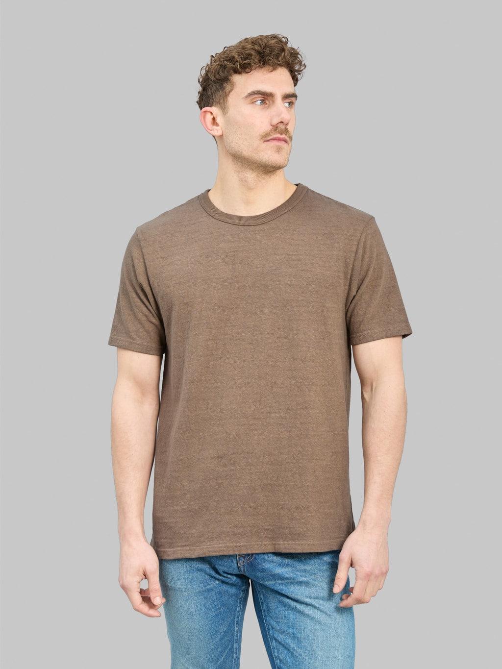 No.8 Slub Nep Short Sleeve T-Shirt Coffee